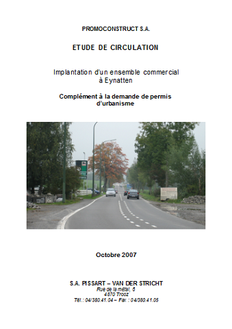 Image-lien vers le projet Etude de mobilité complémentaire à la demande de permis d'urbanisme visant la construction d'un ensemble commercial à Eynatten